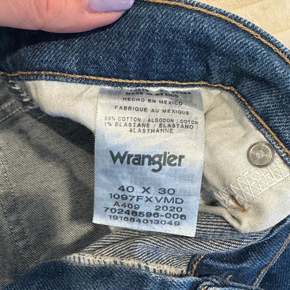 Wrangler Jeans Men's 40x29 Blue 1097FXVMD Relaxed Fit Medium Wash Denim - Picture 5 of 7